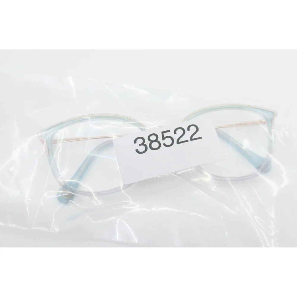 Anna Sui AS5107-1 685 Light Blue Rose Gold Cat Eye Eyeglasses Frames 51-20-140